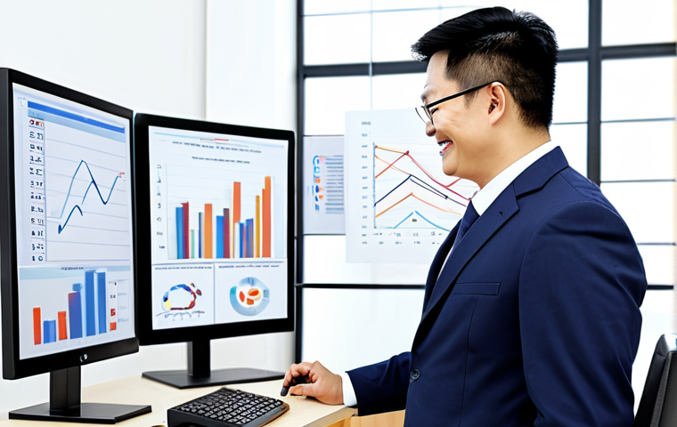 성과 관리의 적시성 및 정확성 확보 방법 - Performance Review Meeting**
"Professional Vietnamese manager in modern office setting, reviewing p...