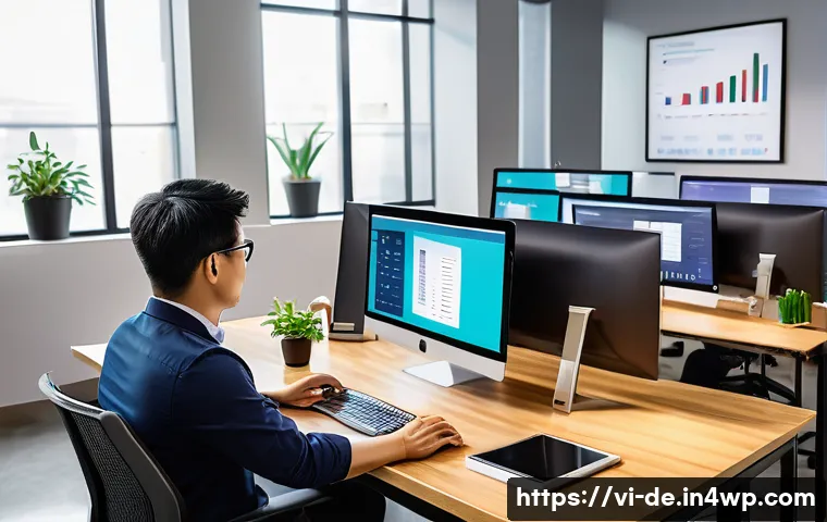 결과 중심 성과 관리의 최신 트렌드 - A modern Vietnamese office environment where diverse employees in business casual attire collaborate...